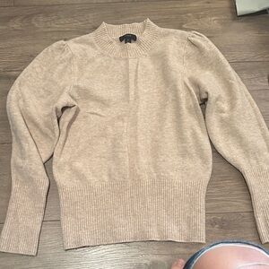 J. Crew Women's Light Tan Crew Neck Sweater